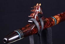 Honduran Rosewood Burl Native American Flute, Minor, Mid A-4, #H15A